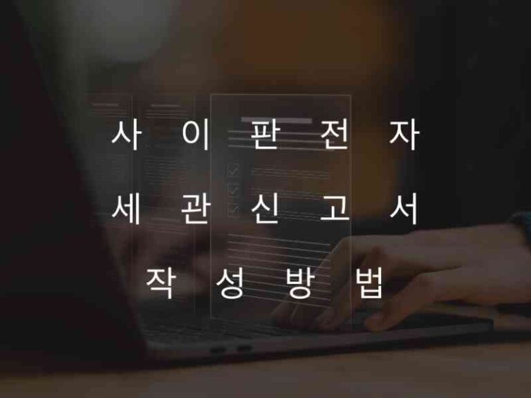 전자 세관신고서
